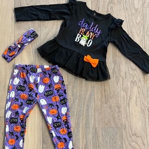 Baby Girl Halloween Outfit “Daddy is My Boo” 24M